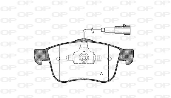 OPEN PARTS Комплект тормозных колодок, дисковый тормоз BPA1183.02